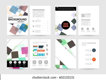 Memphis Geometric background Template for covers, flyers, banners, posters and placards, may be used for presentations and books, EPS10 vector illustration