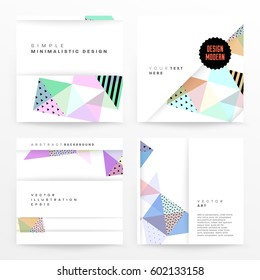 Memphis Geometric background Template for covers, flyers, banners, posters and placards, may be used for presentations and books, EPS10 vector illustration