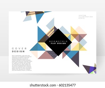 Memphis Geometrischer Hintergrund Vorlage für Cover, Flyer, Banner, Plakate und Plakate, kann für Präsentationen und Bücher verwendet werden, EPS10 Vektorgrafik
