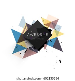 Memphis Planilla de fondo geométrico para cubiertas, volantes, pancartas, carteles y carteles, se puede usar para presentaciones y libros, ilustración del vector EPS10