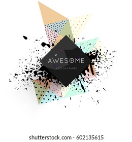 Memphis Planilla de fondo geométrico para cubiertas, volantes, pancartas, carteles y carteles, se puede usar para presentaciones y libros, ilustración del vector EPS10
