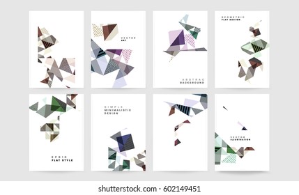 Memphis Geometric background Template for covers, flyers, banners, posters and placards, may be used for presentations and books, EPS10 vector illustration