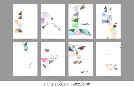 Memphis Geometric background Template for covers, flyers, banners, posters and placards, may be used for presentations and books, EPS10 vector illustration