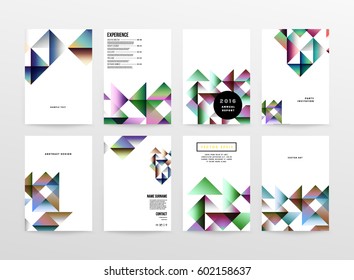 Memphis Geometric background Template for covers, flyers, banners, posters and placards, may be used for presentations and books, EPS10 vector illustration