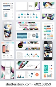 Memphis Geometric background Template for covers, flyers, banners, posters and placards, may be used for presentations and books, EPS10 vector illustration