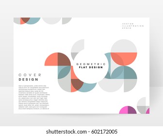 Memphis Geometric background Template for covers, flyers, banners, posters and placards, may be used for presentations and books, EPS10 vector illustration