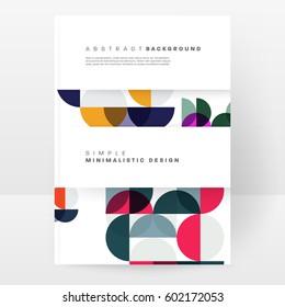 Memphis Geometric background Template for covers, flyers, banners, posters and placards, may be used for presentations and books, EPS10 vector illustration