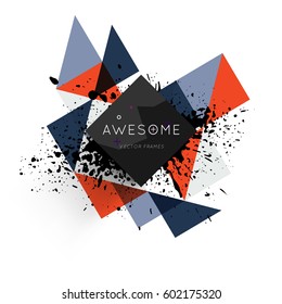 Memphis Geometrischer Hintergrund Vorlage für Cover, Flyer, Banner, Plakate und Plakate, kann für Präsentationen und Bücher verwendet werden, EPS10 Vektorgrafik