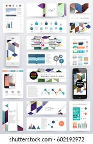 Memphis Geometric background Template for covers, flyers, banners, posters and placards, may be used for presentations and books, EPS10 vector illustration