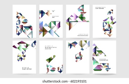 Memphis Geometric background Template for covers, flyers, banners, posters and placards, may be used for presentations and books, EPS10 vector illustration