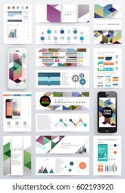 Memphis Geometric background Template for covers, flyers, banners, posters and placards, may be used for presentations and books, EPS10 vector illustration