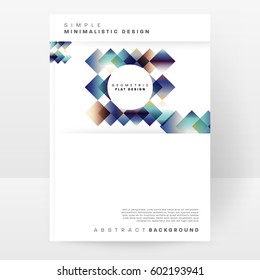 Memphis Geometric background Template for covers, flyers, banners, posters and placards, may be used for presentations and books, EPS10 vector illustration