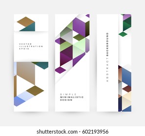 Memphis Geometric background Template for covers, flyers, banners, posters and placards, may be used for presentations and books, EPS10 vector illustration