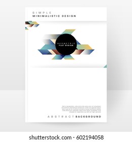 Memphis Geometric background Template for covers, flyers, banners, posters and placards, may be used for presentations and books, EPS10 vector illustration