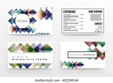 Memphis Geometric background Template for covers, flyers, banners, posters and placards, may be used for presentations and books, EPS10 vector illustration