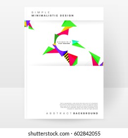 Memphis Geometric background Template for covers, flyers, banners, posters and placards, may be used for presentations and books, EPS10 vector illustration