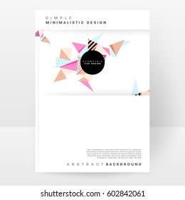 Memphis Geometric background Template for covers, flyers, banners, posters and placards, may be used for presentations and books, EPS10 vector illustration