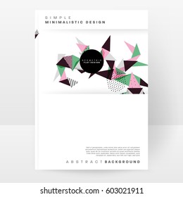 Memphis Geometric background Template for covers, flyers, banners, posters and placards, may be used for presentations and books, EPS10 vector illustration