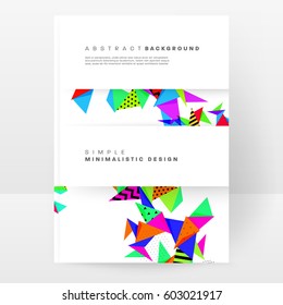 Memphis Geometric background Template for covers, flyers, banners, posters and placards, may be used for presentations and books, EPS10 vector illustration
