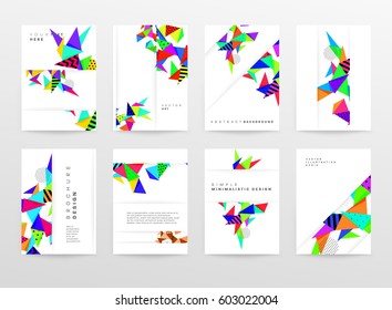 Memphis Geometric background Template for covers, flyers, banners, posters and placards, may be used for presentations and books, EPS10 vector illustration
