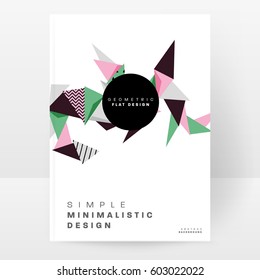 Memphis Geometric background Template for covers, flyers, banners, posters and placards, may be used for presentations and books, EPS10 vector illustration