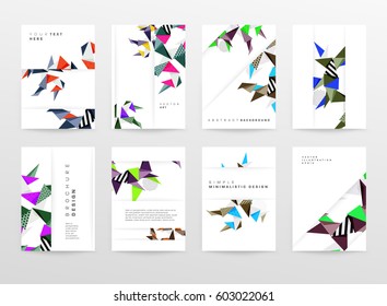 Memphis Geometric background Template for covers, flyers, banners, posters and placards, may be used for presentations and books, EPS10 vector illustration