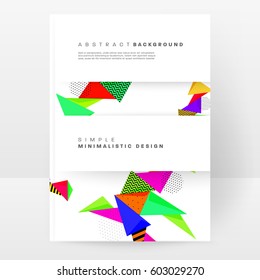 Memphis Geometric background Template for covers, flyers, banners, posters and placards, may be used for presentations and books, EPS10 vector illustration
