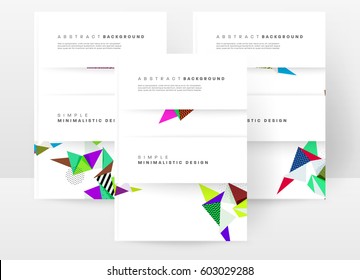 Memphis Geometric background Template for covers, flyers, banners, posters and placards, may be used for presentations and books, EPS10 vector illustration