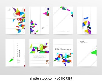 Memphis Geometric background Template for covers, flyers, banners, posters and placards, may be used for presentations and books, EPS10 vector illustration