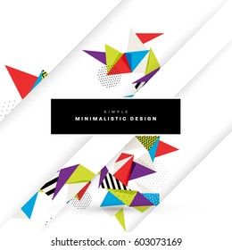 Memphis Geometric background Template for covers, flyers, banners, posters and placards, may be used for presentations and books, EPS10 vector illustration