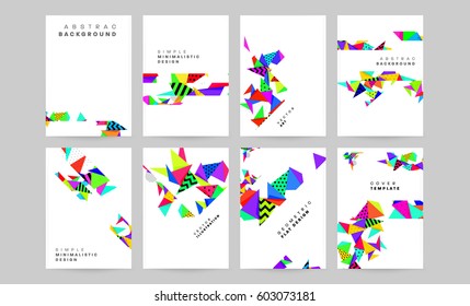 Memphis Planilla de fondo geométrico para cubiertas, volantes, pancartas, carteles y carteles, se puede usar para presentaciones y libros, ilustración del vector EPS10