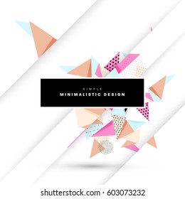 Memphis Geometric background Template for covers, flyers, banners, posters and placards, may be used for presentations and books, EPS10 vector illustration