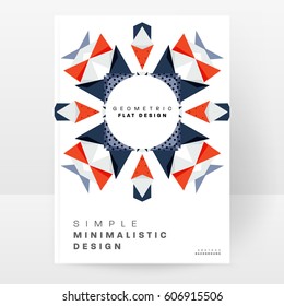 Memphis Geometric background Template for covers, flyers, banners, posters and placards, may be used for presentations and books, EPS10 vector illustration