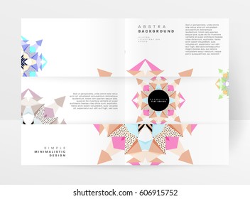 Memphis Geometric background Template for covers, flyers, banners, posters and placards, may be used for presentations and books, EPS10 vector illustration