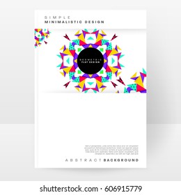 Memphis Geometric background Template for covers, flyers, banners, posters and placards, may be used for presentations and books, EPS10 vector illustration