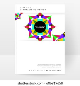 Memphis Geometric background Template for covers, flyers, banners, posters and placards, may be used for presentations and books, EPS10 vector illustration