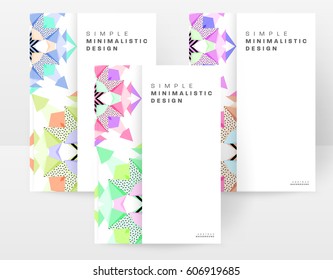 Memphis Geometric background Template for covers, flyers, banners, posters and placards, may be used for presentations and books, EPS10 vector illustration