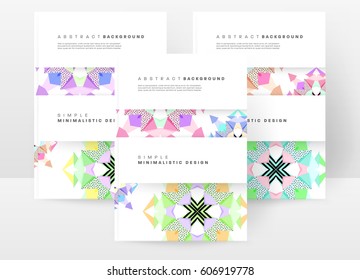 Memphis Geometric background Template for covers, flyers, banners, posters and placards, may be used for presentations and books, EPS10 vector illustration