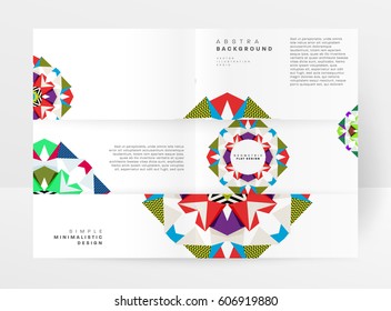 Memphis Geometric background Template for covers, flyers, banners, posters and placards, may be used for presentations and books, EPS10 vector illustration