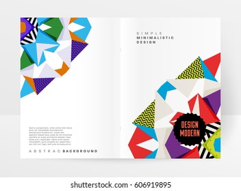 Memphis Geometrischer Hintergrund Vorlage für Cover, Flyer, Banner, Plakate und Plakate, kann für Präsentationen und Bücher verwendet werden, EPS10 Vektorgrafik