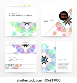 Memphis Geometric background Template for covers, flyers, banners, posters and placards, may be used for presentations and books, EPS10 vector illustration