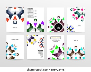 Memphis Geometric background Template for covers, flyers, banners, posters and placards, may be used for presentations and books, EPS10 vector illustration