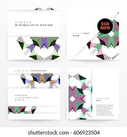 Memphis Geometric background Template for covers, flyers, banners, posters and placards, may be used for presentations and books, EPS10 vector illustration