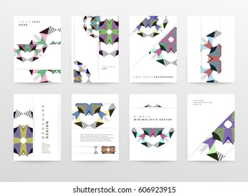 Memphis Geometric background Template for covers, flyers, banners, posters and placards, may be used for presentations and books, EPS10 vector illustration