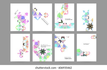 Memphis Geometric background Modelo para capas, folhetos, banners, cartazes e cartazes, pode ser usado para apresentações e livros, ilustração vetorial EPS10