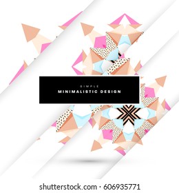 Memphis Geometric background Template for covers, flyers, banners, posters and placards, may be used for presentations and books, EPS10 vector illustration