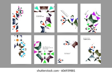 Memphis Geometric background Template for covers, flyers, banners, posters and placards, may be used for presentations and books, EPS10 vector illustration