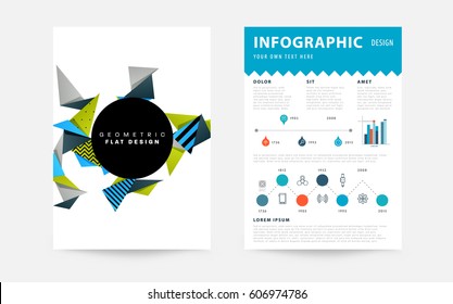 Memphis Geometrischer Hintergrund Vorlage für Cover, Flyer, Banner, Plakate und Plakate, kann für Präsentationen und Bücher verwendet werden, EPS10 Vektorgrafik