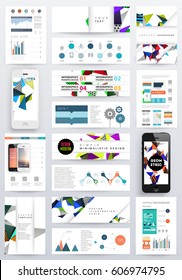 Memphis Geometric background Template for covers, flyers, banners, posters and placards, may be used for presentations and books, EPS10 vector illustration