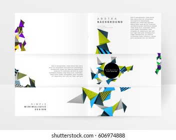 Memphis Geometric background Template for covers, flyers, banners, posters and placards, may be used for presentations and books, EPS10 vector illustration